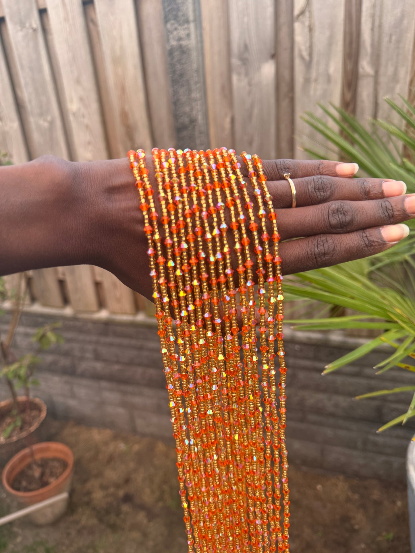 Orange/gold beads