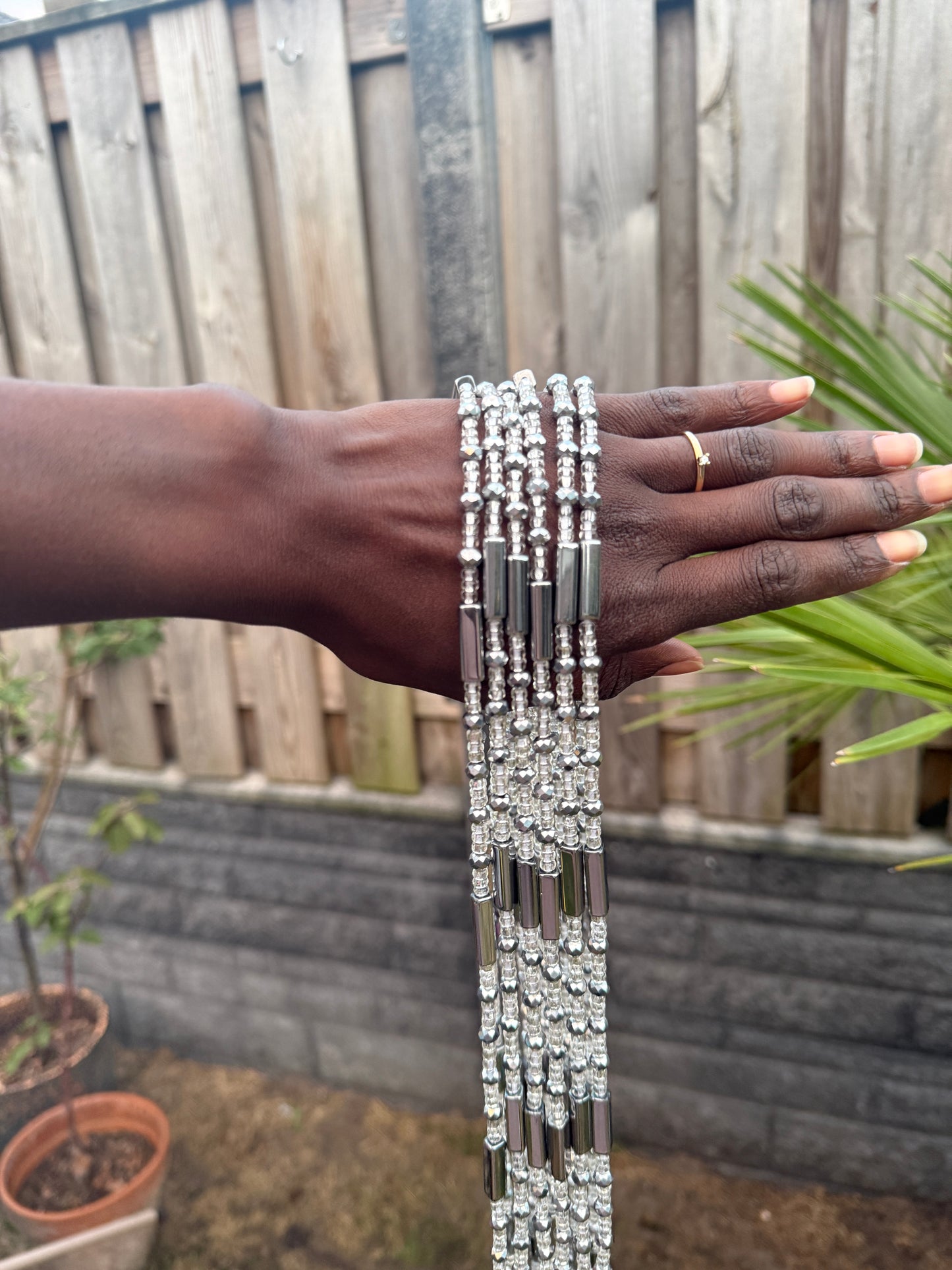 Grey beads