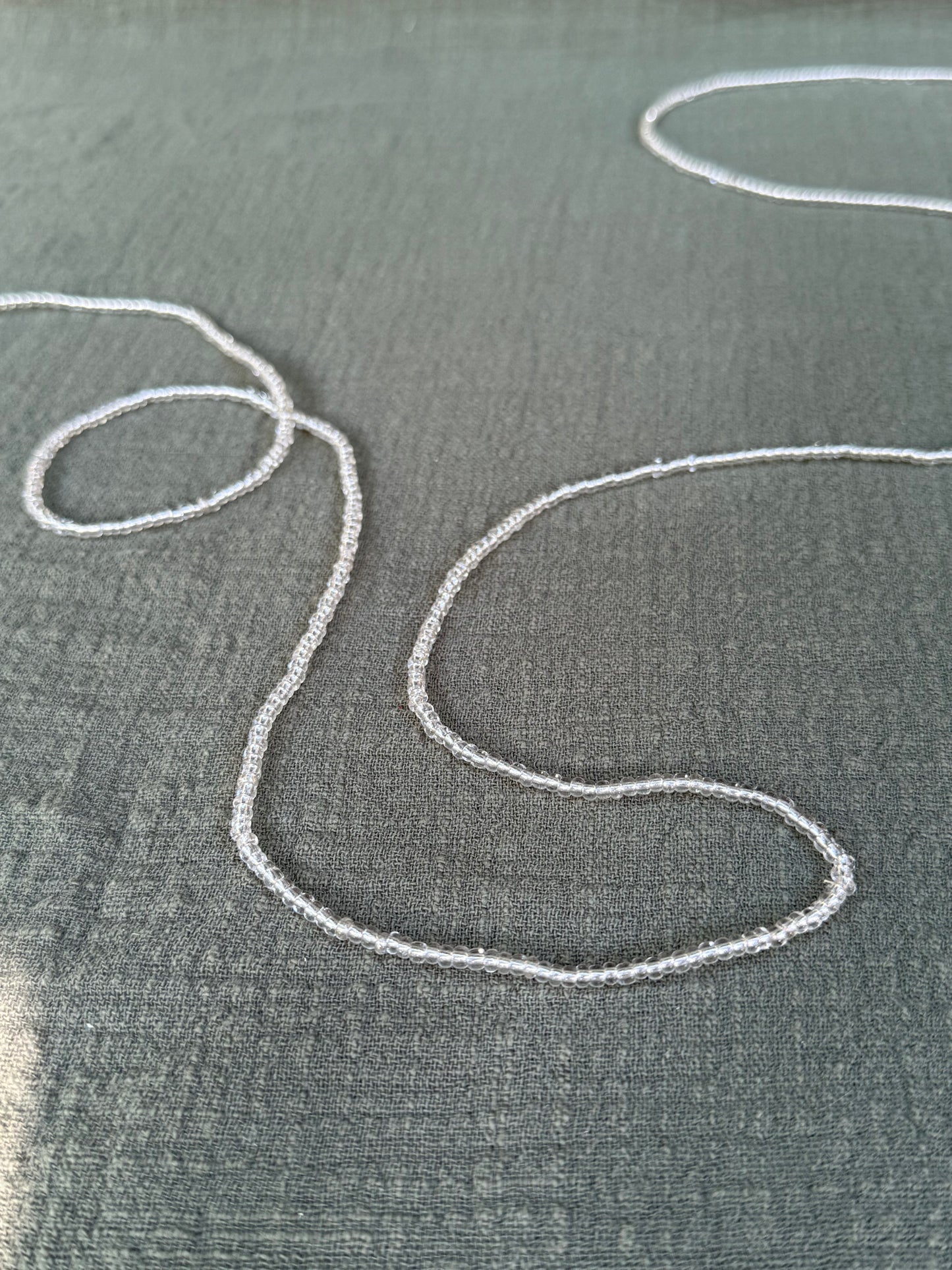 Clear beauty waist beads – handmade Ghanaian body jewelry by Tòma Lina