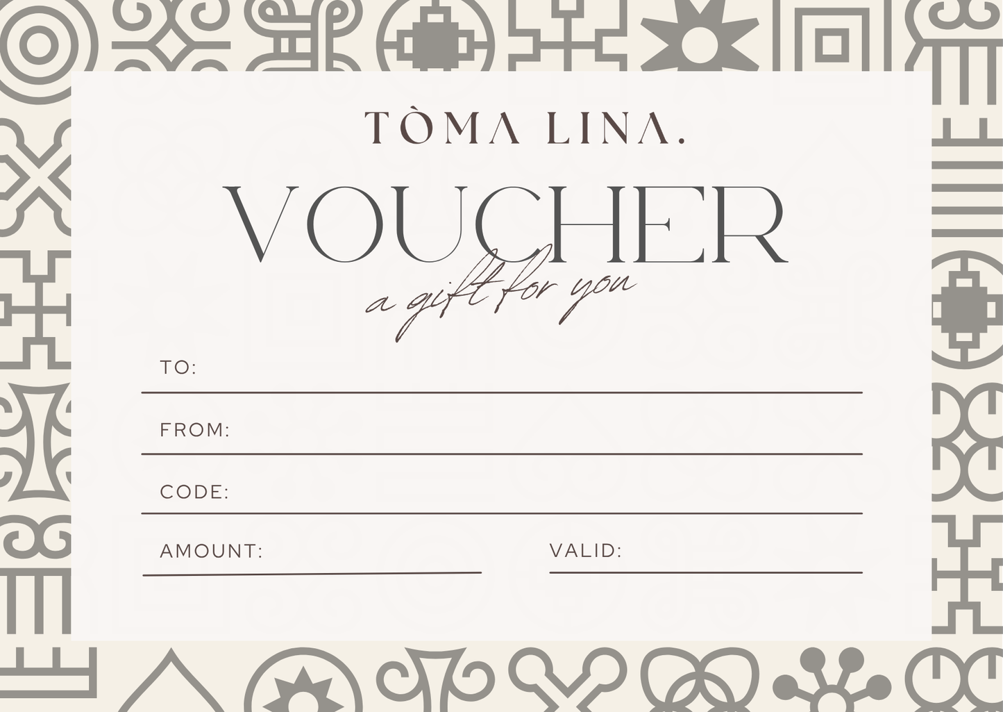 Tòma Lina Giftcard - Digital