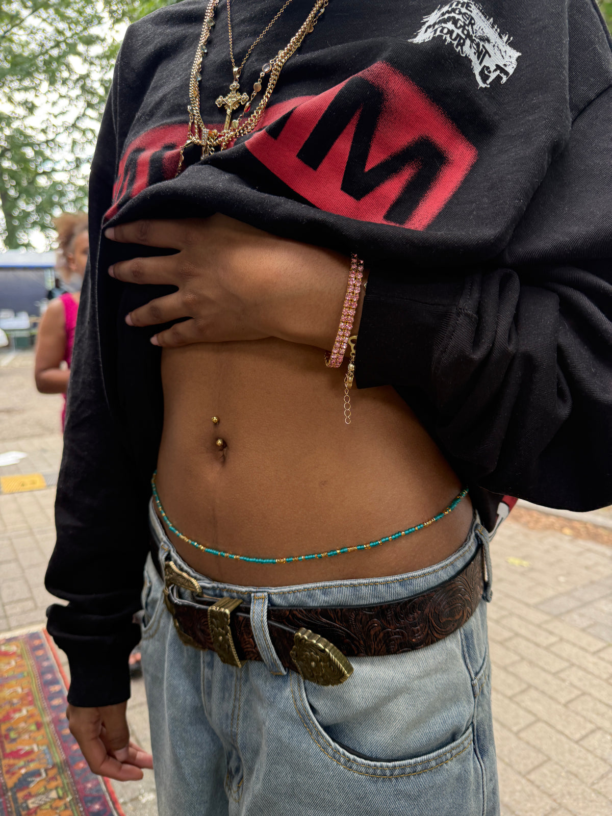 Aqua Harmony – Handmade African Waist Beads