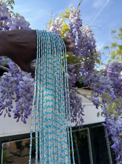 Aqua Luna – African Waist Beads