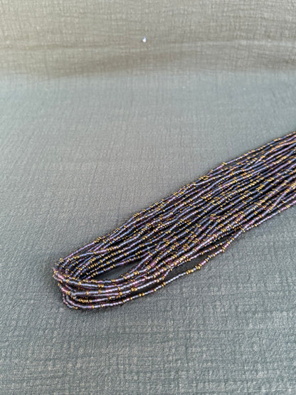 Purple Rain waist beads – handmade Ghanaian body jewelry by Tòma Lina
