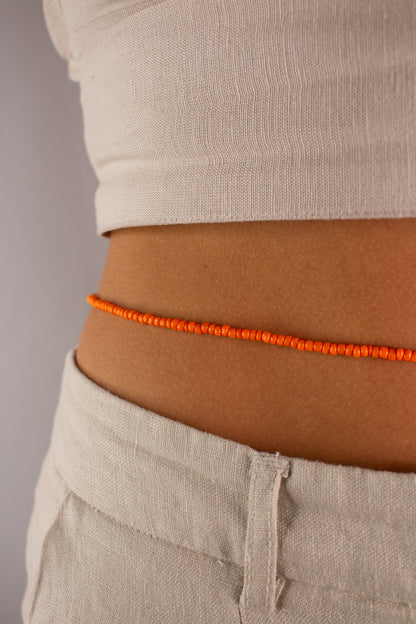 How to wear pumpkin spice waist beads from Tòma Lina – handmade body jewelry